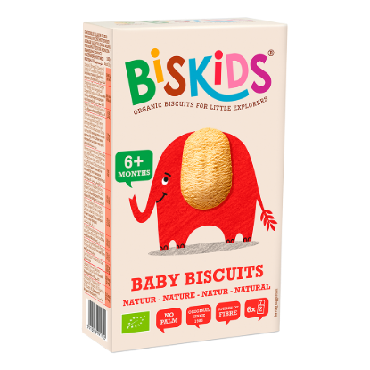 Biskids Baby Biscuits biokeksz 120 g Natúr keksz gyerekeknek 6 hónapos kortól termékhez kapcsolódó kép