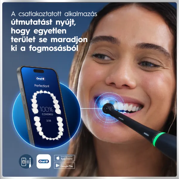 Oral-B iO 6 Elektromos Fogkefe | Fekete | 1 db Fogkefefej | Prémium Utazótok termékhez kapcsolódó kép