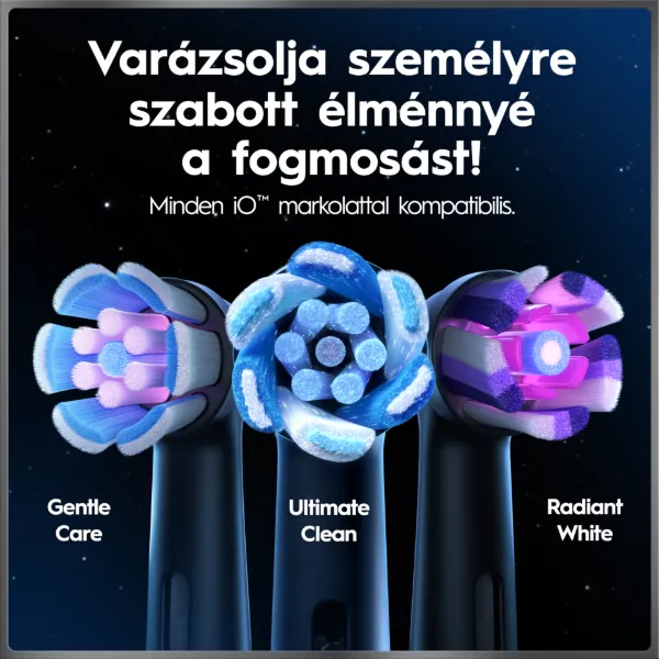 Oral-B iO 10 Elektromos Fogkefe | Űrfekete | 1 db Fogkefefej | Töltős Utazótok termékhez kapcsolódó kép