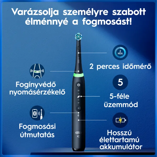 Oral-B iO 5 Elektromos Fogkefe | Tearózsaszín | 1 db Fogkefefej | Prémium Utazótok termékhez kapcsolódó kép