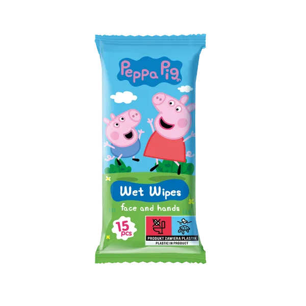 Peppa Malac szenzitív nedves baba törlőkendő 15 db-os termékhez kapcsolódó kép