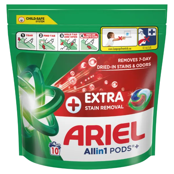 Ariel Allin1 PODS +Extra Folteltávolító Hatású Mosókapszula, 10 Mosáshoz termékhez kapcsolódó kép
