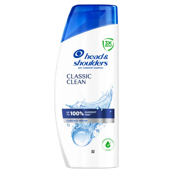 Head & Shoulders Classic Clean korpa elleni sampon 400ml napi használatra. Tiszta érzet termékhez kapcsolódó kép