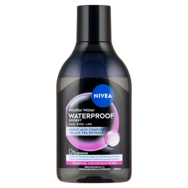 NIVEA Expert kétfázisú micellás víz aminosav komplex-szel és fekete tea kivonattal 400 ml termékhez kapcsolódó kép