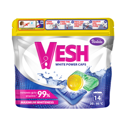 Violeta VESH mosókapszula 14 db Fehér ruhákhoz termékhez kapcsolódó kép