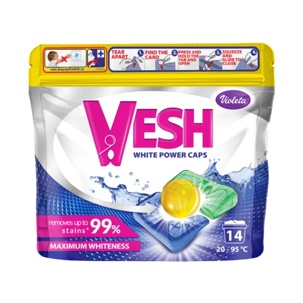 Violeta VESH mosókapszula 14 db Fehér ruhákhoz termékhez kapcsolódó kép