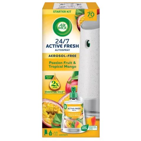 Air Wick Active Fresh Automata Légfrissítő spray készülék 228ml Trópusi Mangó és Maracuja illat termékhez kapcsolódó kép