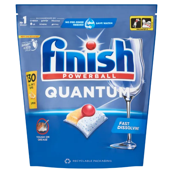 Finish Powerball Quantum Citrom mosogatógép kapszula 130 db 1352 g termékhez kapcsolódó kép