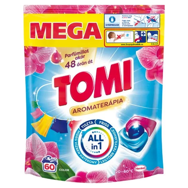 Tomi Aromaterápia Orchidea & Makadámia Olaj mosószer színes ruhadarabokhoz 60 mosás 720 g termékhez kapcsolódó kép