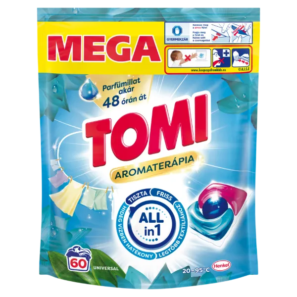 Tomi Aromaterápia Lótusz Virág&Mandula Olaj mosószer fehér és világos ruhadarabokhoz 60 mosás 720 g termékhez kapcsolódó kép