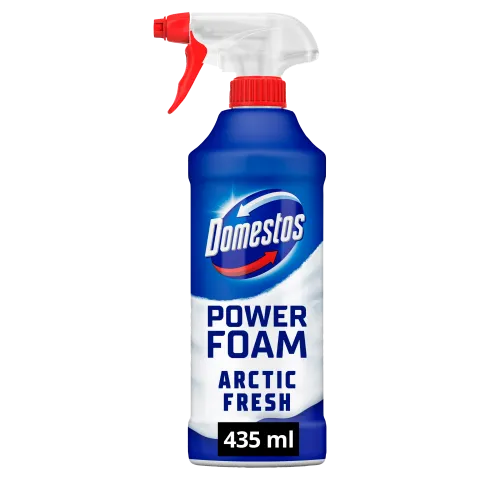 Domestos Power Foam Arctic Fresh WC és fürdőszoba tisztító hab 435 ml termékhez kapcsolódó kép
