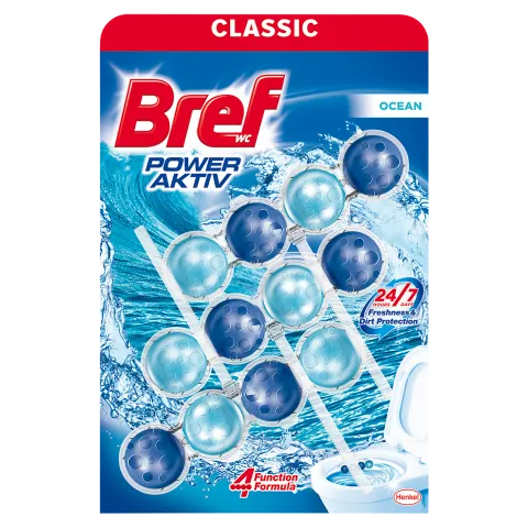 Bref Power Aktiv Ocean WC frissítő 3 x 50 g  termékhez kapcsolódó kép