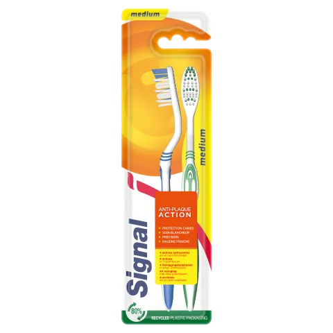 Signal Anti-Plaque Action közepes keménységű fogkefe 2 db termékhez kapcsolódó kép
