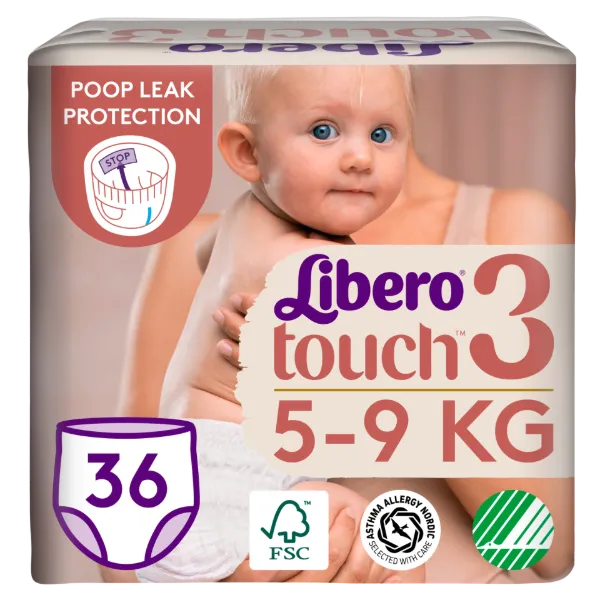 Libero Touch egyszerhasználatos bugyipelenka, méret: 3, 5-9 kg, 36 db termékhez kapcsolódó kép