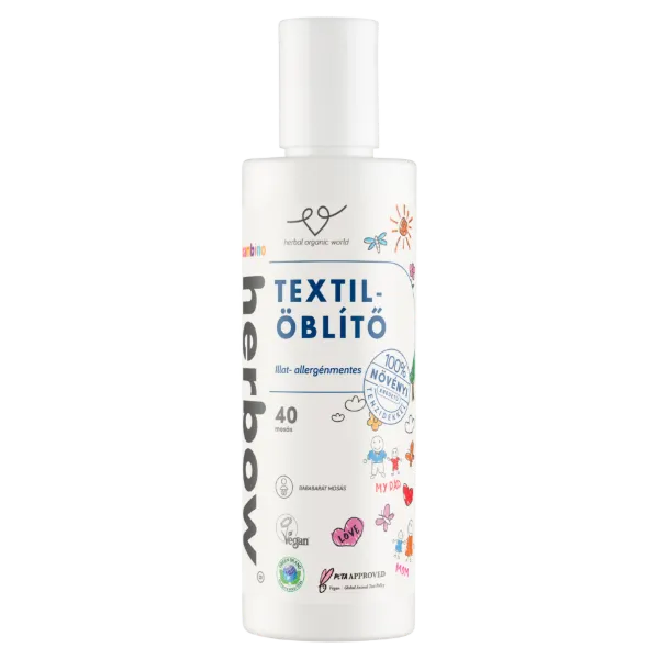 Herbow Bambino textil öblítő 50 mosás 200 ml illat- allergénmentes termékhez kapcsolódó kép