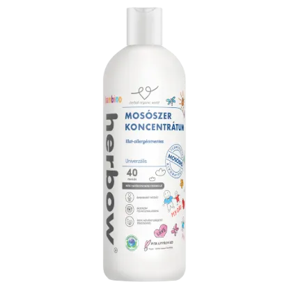 Herbow Bambino univerzális mosószer koncentrátum 40 mosás 1000 ml illat-allergénmentes termékhez kapcsolódó kép