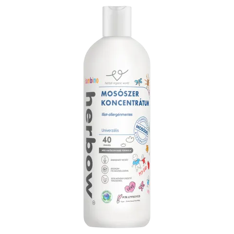 Herbow Bambino univerzális mosószer koncentrátum 40 mosás 1000 ml illat-allergénmentes termékhez kapcsolódó kép