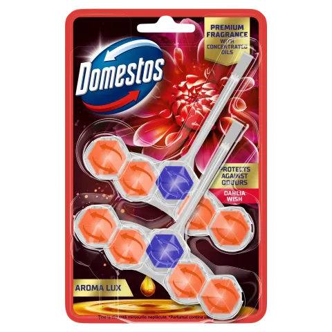 Domestos Aroma Lux Dahlia Wish WC frissítő blokk 2 x 50 g termékhez kapcsolódó kép