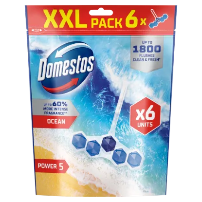 Domestos Power 5 Ocean WC frissítő blokk 6 x 50 g termékhez kapcsolódó kép