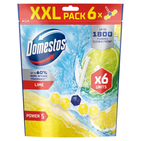 Domestos Power 5 Lime WC frissítő blokk 6 x 50 g termékhez kapcsolódó kép
