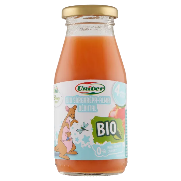 Univer Disney Baby bio sárgarépa-alma bébiital 4 hónapos kortól 200 ml termékhez kapcsolódó kép