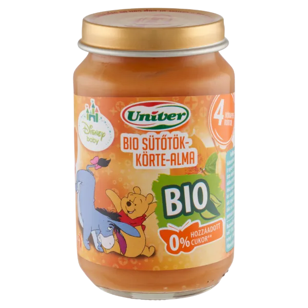 Univer Disney Baby bio sütőtök-körte-alma bébidesszert 4 hónapos kortól 163 g termékhez kapcsolódó kép