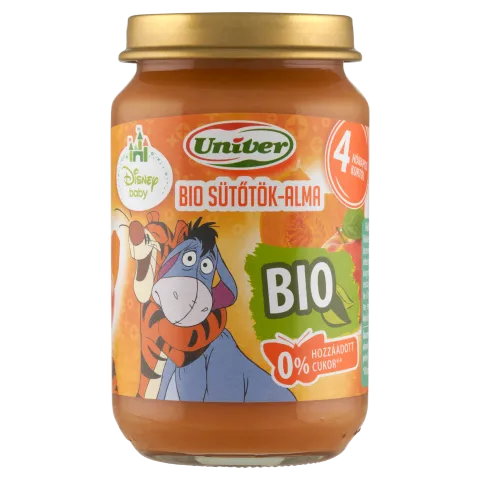 Univer bio sütőtök-alma bébidesszert 4 hónapos kortól 163 g termékhez kapcsolódó kép