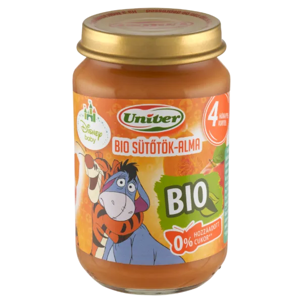 Univer bio sütőtök-alma bébidesszert 4 hónapos kortól 163 g termékhez kapcsolódó kép