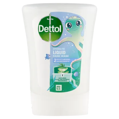 Dettol Explorer Aloe Vera és Bambusz folyékony szappan utántöltő érintés nélküli adagolóhoz 250 ml termékhez kapcsolódó kép