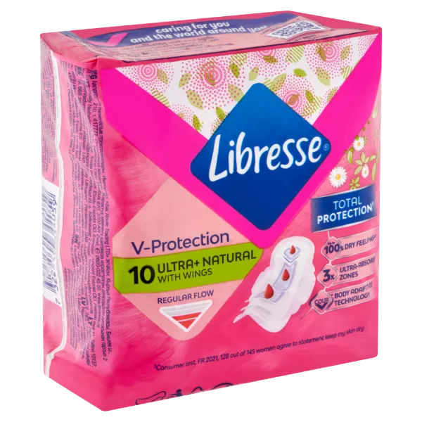 Libresse V-Protection Ultra+ Natural egészségügyi betét aloe vera kivonattal 10 db termékhez kapcsolódó kép