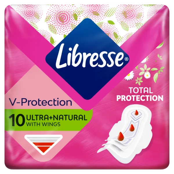 Libresse V-Protection Ultra+ Natural egészségügyi betét aloe vera kivonattal 10 db termékhez kapcsolódó kép