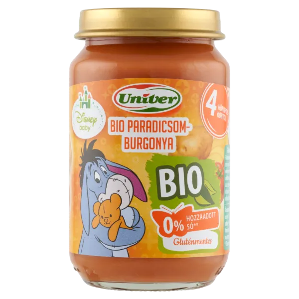 Univer bio paradicsom-burgonya zöldségpüré a bébinek 4 hónapos kortól 163 g termékhez kapcsolódó kép