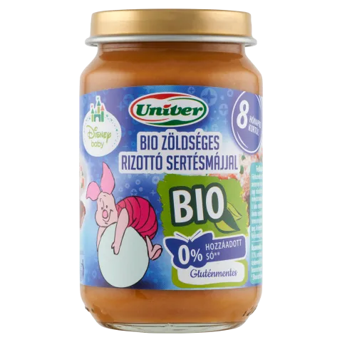 Univer zöldséges rizottó sertésmájjal bébiétel 8 hónapos kortól 163 g termékhez kapcsolódó kép