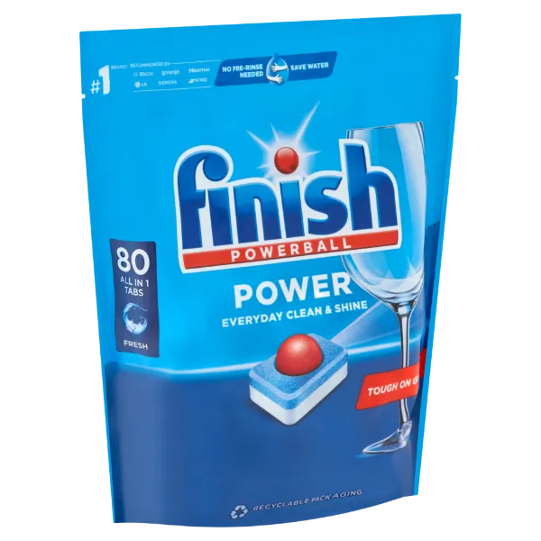 Finish Powerball Power All in 1 Regular mosogatógép tabletta 80 db 1,28 kg termékhez kapcsolódó kép