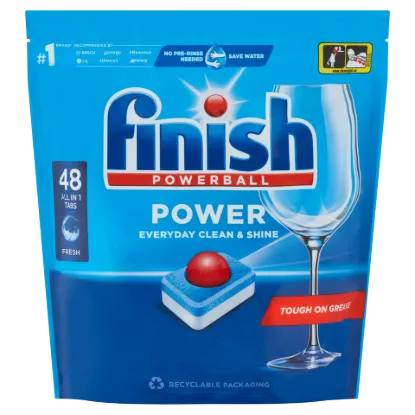 Finish Powerball Power All in 1 Regular mosogatógép tabletta 48 db 768 g termékhez kapcsolódó kép