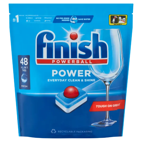 Finish Powerball Power All in 1 Regular mosogatógép tabletta 48 db 768 g termékhez kapcsolódó kép