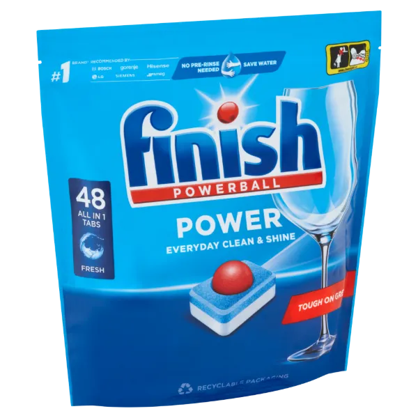Finish Powerball Power All in 1 Regular mosogatógép tabletta 48 db 768 g termékhez kapcsolódó kép