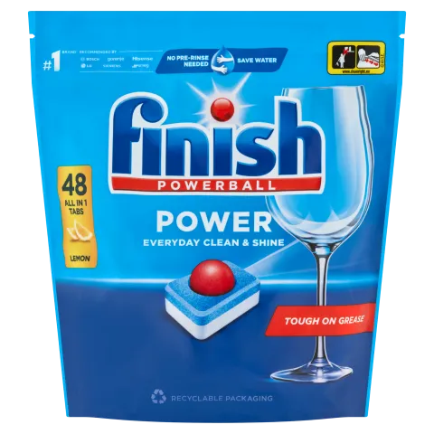 Finish Powerball Power All in 1 Citrom mosogatógép tabletta 48 db 768 g termékhez kapcsolódó kép