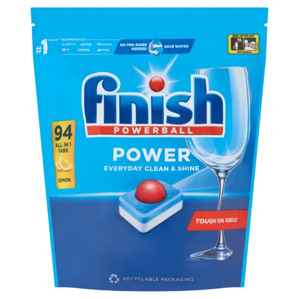Finish Powerball Power All in 1 Citrom mosogatógép tabletta 94 db 1,5 kg termékhez kapcsolódó kép