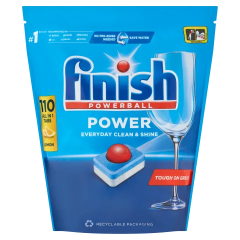 Finish Powerball Power All in 1 Citrom mosogatógép tabletta 110 db 1,76 kg termékhez kapcsolódó kép