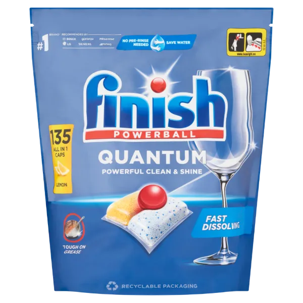 Finish Powerball Quantum All in 1 Citrom mosogatógép kapszula 135 db 1404 g termékhez kapcsolódó kép
