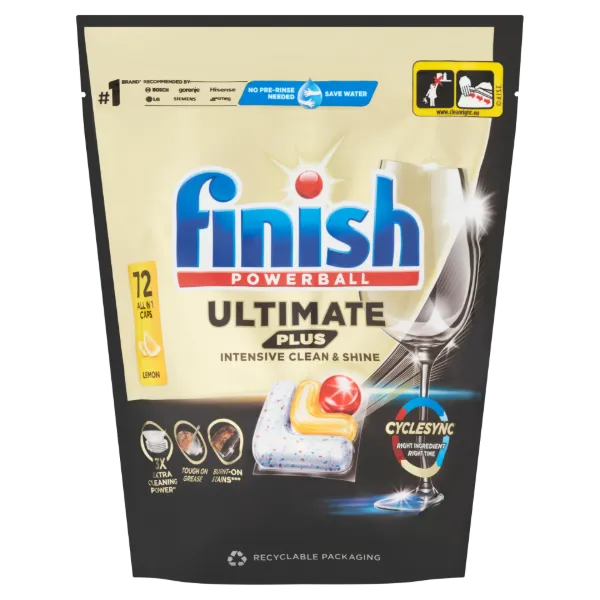 Finish Powerball Ultimate Plus All in 1 Citrom mosogatógép kapszula 72 db 878,4 g termékhez kapcsolódó kép