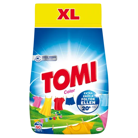 Tomi Color mosószer színes ruhákhoz 50 mosás 2,75 kg termékhez kapcsolódó kép