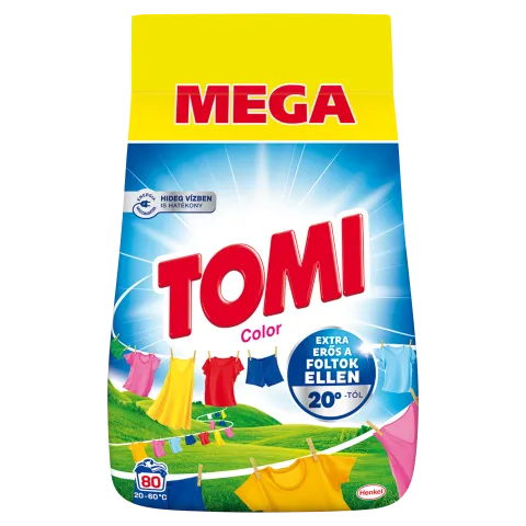 Tomi Color mosószer színes ruhákhoz 80 mosás 4,40 kg termékhez kapcsolódó kép