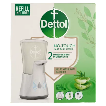 Dettol Aloe Vera és Bambusz érintés nélküli szappanadagoló rendszer és utántöltő 250 ml termékhez kapcsolódó kép