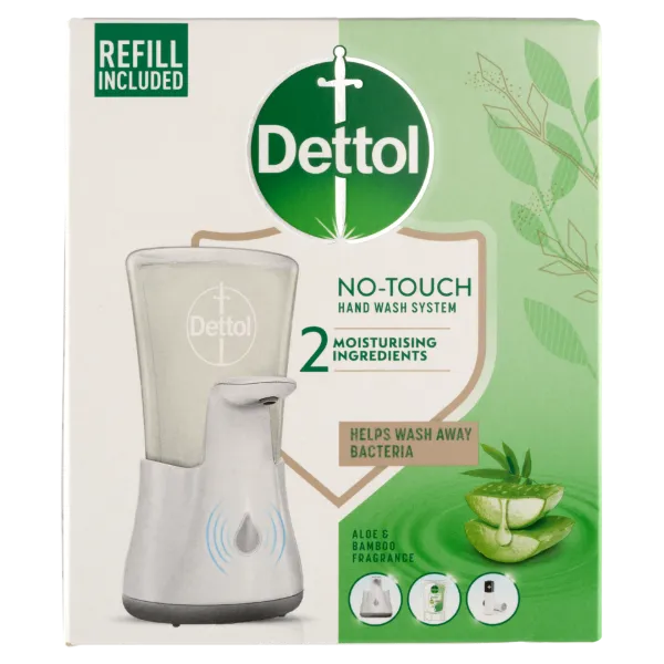 Dettol Aloe Vera és Bambusz érintés nélküli szappanadagoló rendszer és utántöltő 250 ml termékhez kapcsolódó kép