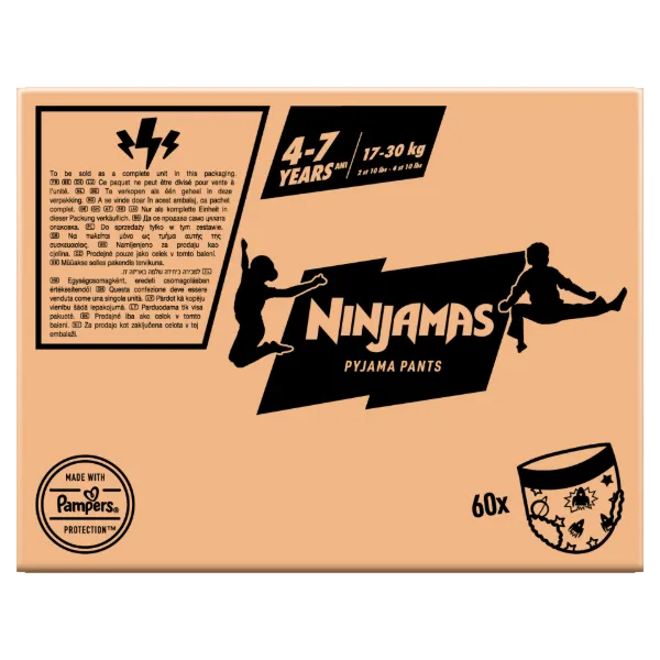 Ninjamas Pyjama Pants Űrhajós, 60 db Pyjama Bugyipelenka, 7 Éves Kor, 17kg-30kg termékhez kapcsolódó kép
