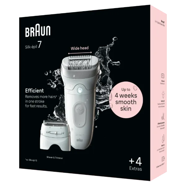 Braun Silk·épil 7, Epilátor az Egyszerű Szőrtelenítéshez, 7-041, Fehér/ezüst termékhez kapcsolódó kép
