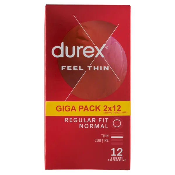 Durex Feel Thin óvszer 2 x 12 db  termékhez kapcsolódó kép
