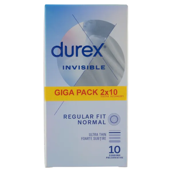 Durex Invisible óvszer 2 x 10 db termékhez kapcsolódó kép